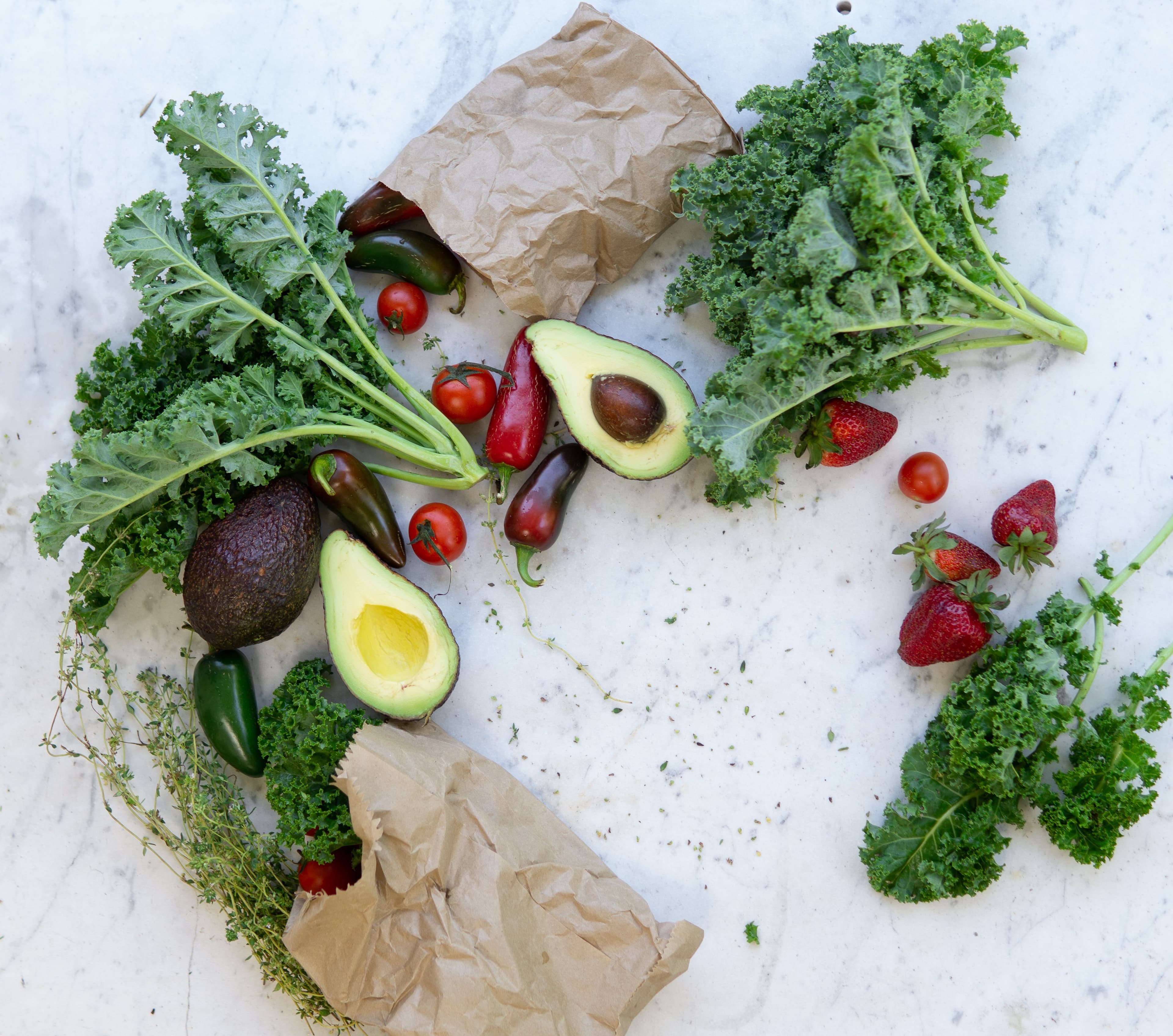 assorted vegetables on a table